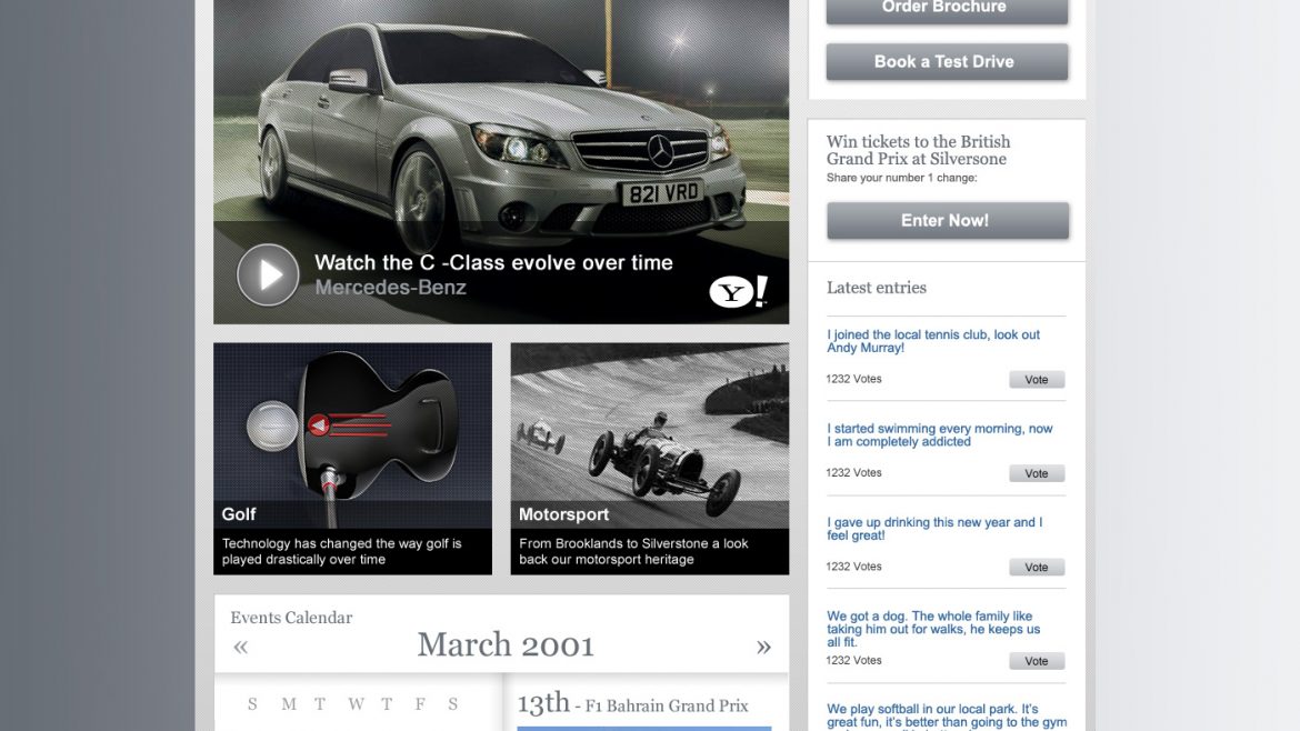 In better shape – Mercedes-Benz – Website design – Farnborough, Hampshire