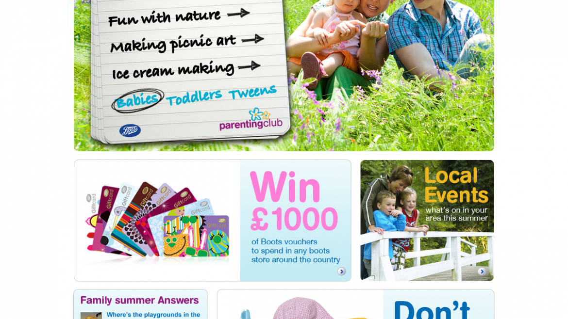 Enjoy your family summer – website design