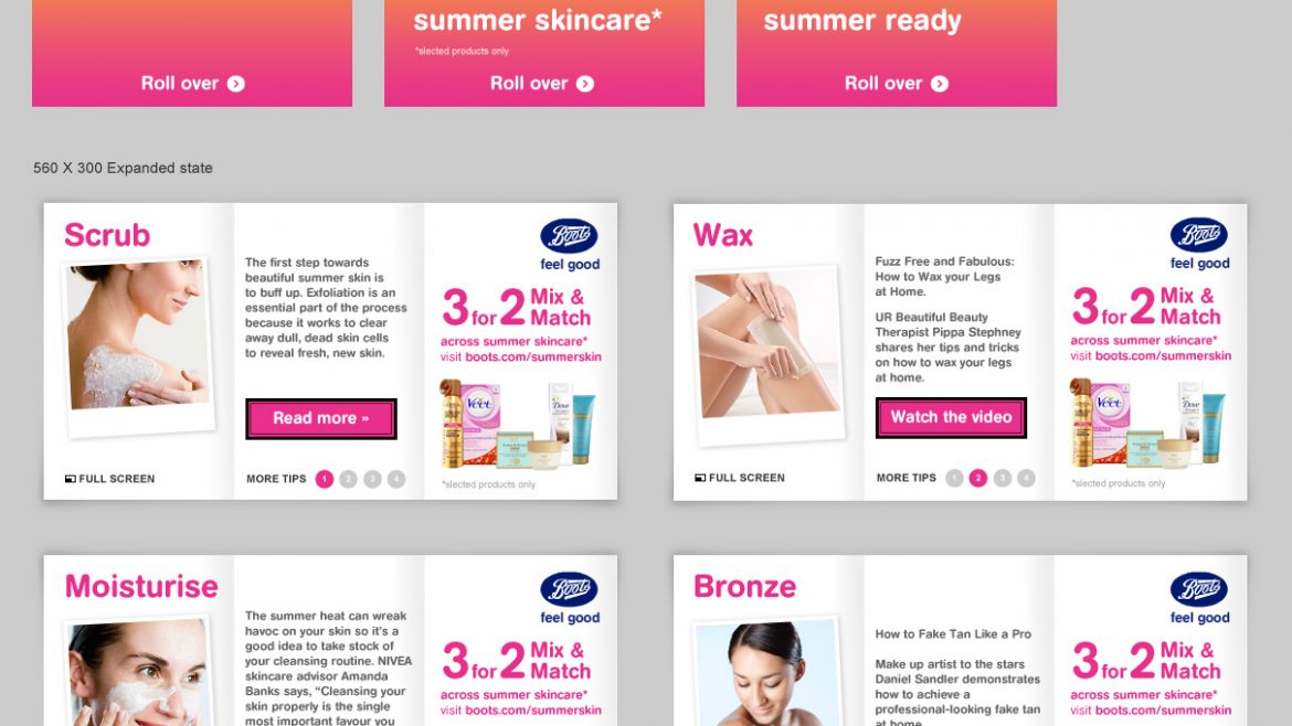 Get ready for summer with Boots – Advertising – Web design