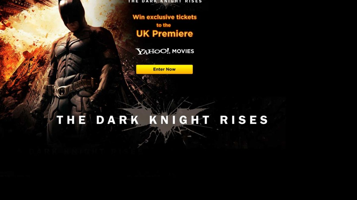 Win tickets to the Dark Knight Rises premiere – advertsing – web design