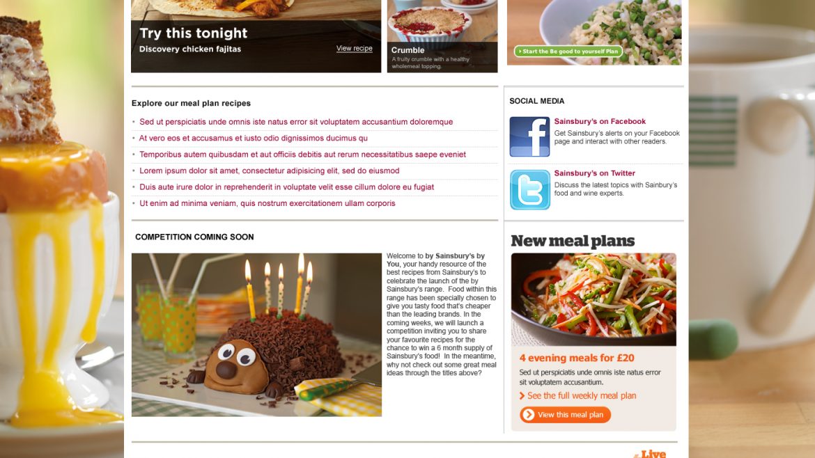 by You by Sainsbury’s – website design